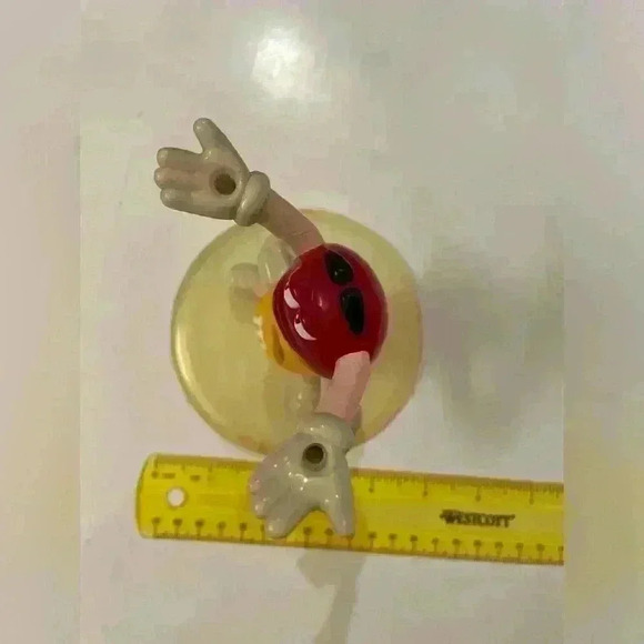 M&M's Vintage Red and Yellow Character Candy Dish NO DISH INCLUDED 6" - Picture 4 of 7